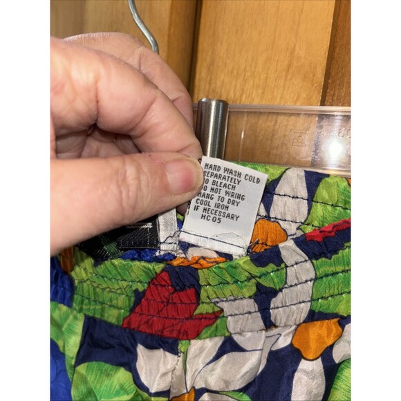 CHAUS Women Pants Wide Leg Silk Pocket Elastic Waist NEW Floral Print 14 Vintage - Picture 7 of 8